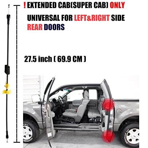 unikpas Door Lower Latch Cable Compatible for Ford F150 Extended Cab 20042008 Super Cab Rear Door Bottom Replacement Cable - Image 3