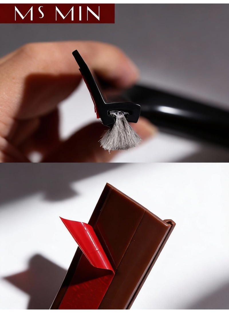 MS MIN Door Brush Draft Stopper, Self-Adhesive Under Door Seal Strip for Wind, Dust, Insects & Noise Blocking (100 cm) - Image 3