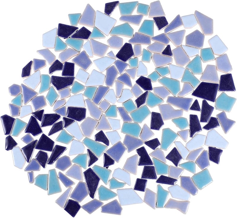 SHINEOFI Irregular Glazed Ceramic Tiles for Crafts DIY Mosaic Stones Small Colorful Porcelain Pieces Safe Sturdy Material for Creative Home Decoration and Art Projects - Image 1