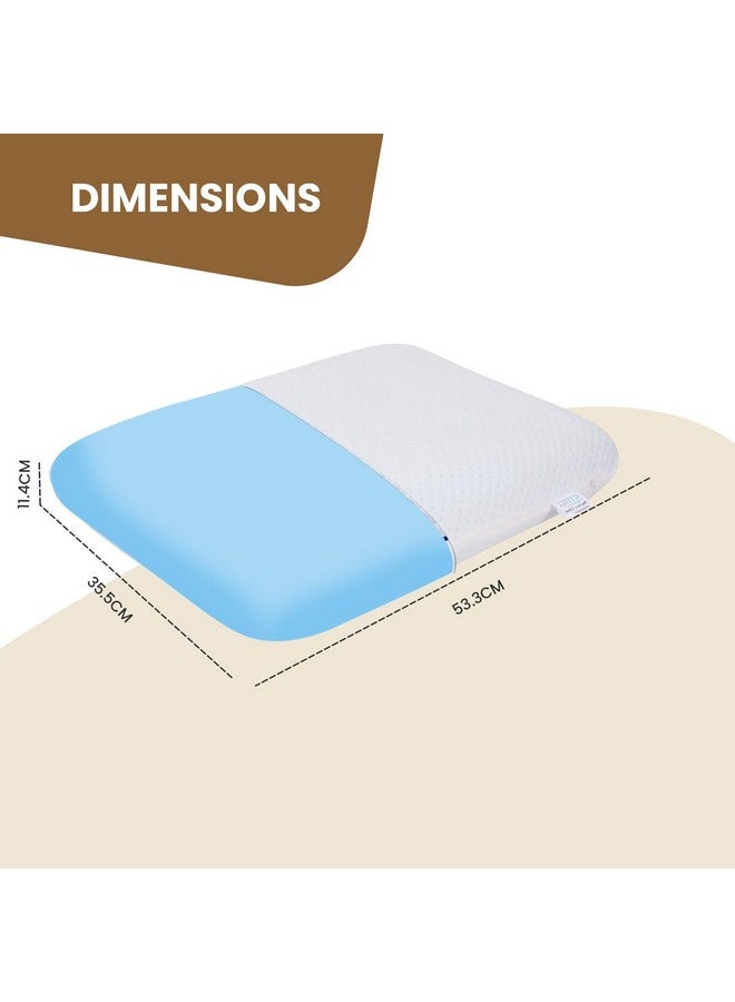 Sleepsia Sleepsia Orthopedic Cooling Gel Memory Foam Pillow | 1 Year Warranty | Cervical Pillows for Spondylitis Neck and Shoulder Pain Relief Support Bed Sleeping (Standard,White) - Image 2
