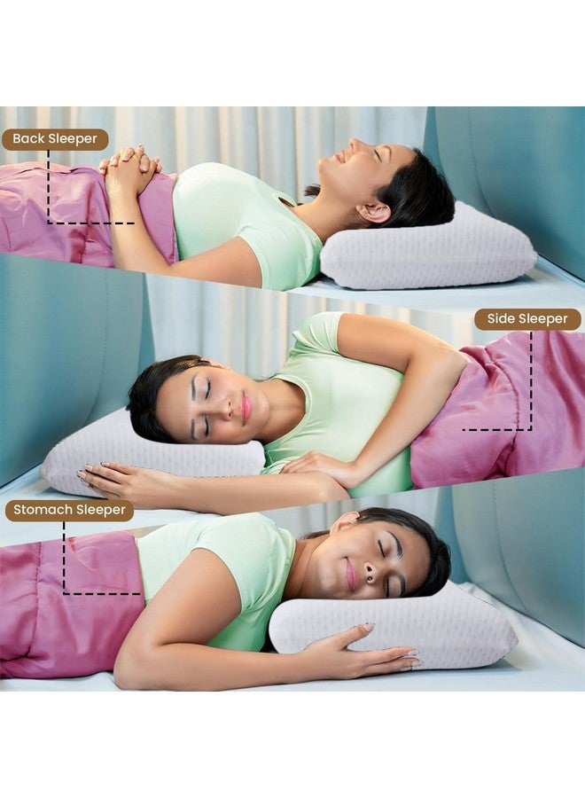Sleepsia Sleepsia Orthopedic Cooling Gel Memory Foam Pillow | 1 Year Warranty | Cervical Pillows for Spondylitis Neck and Shoulder Pain Relief Support Bed Sleeping (Standard,White) - Image 5