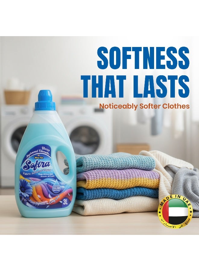 Silver Pot 18 L Fabric Softener Liquid Concentrate - Fresh Floral Scent, Blue - 6 Packs of 3L  - Protects Color - Gentle on Fabric - Makes Clothes Soft, Fresh & Shiny - Image 5