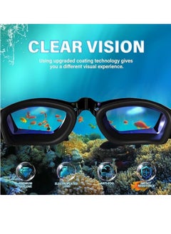 YUKE Professional Swimming Kits Swim Cap UV Protection & Anti-fog Swim Goggles Quick-Dry Swim Trunks with Earplugs Nose Clip Protection Case for Adults (Silver)  - Image 3