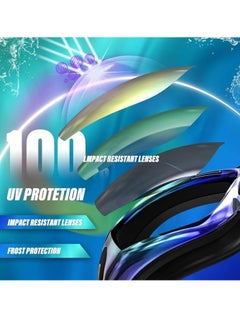 YUKE Professional Swimming Kits Swim Cap UV Protection & Anti-fog Swim Goggles Quick-Dry Swim Trunks with Earplugs Nose Clip Protection Case for Adults (Silver)  - Image 2