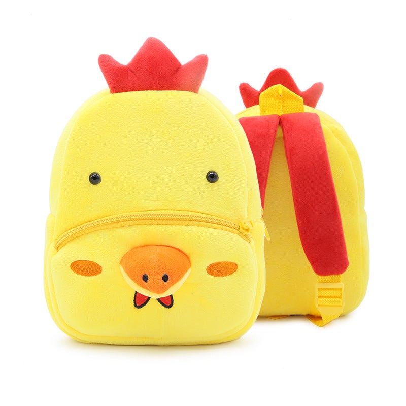 Cute Zoo Children'S Schoolbag Backpack Plush Backpack Animal Rooster Early Childhood Education Load Reduction Bag - Image 2