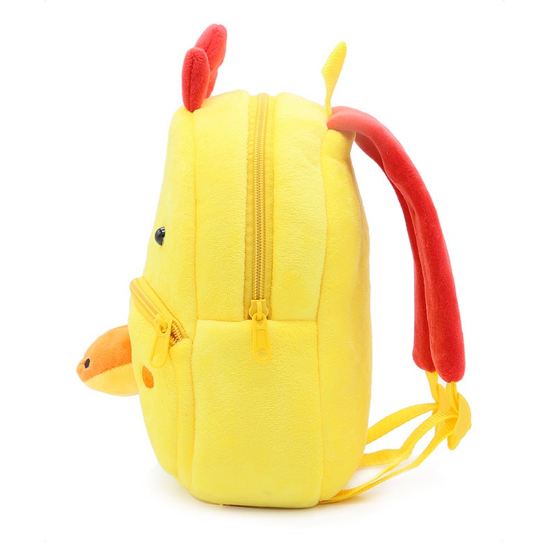 Cute Zoo Children'S Schoolbag Backpack Plush Backpack Animal Rooster Early Childhood Education Load Reduction Bag - Image 5