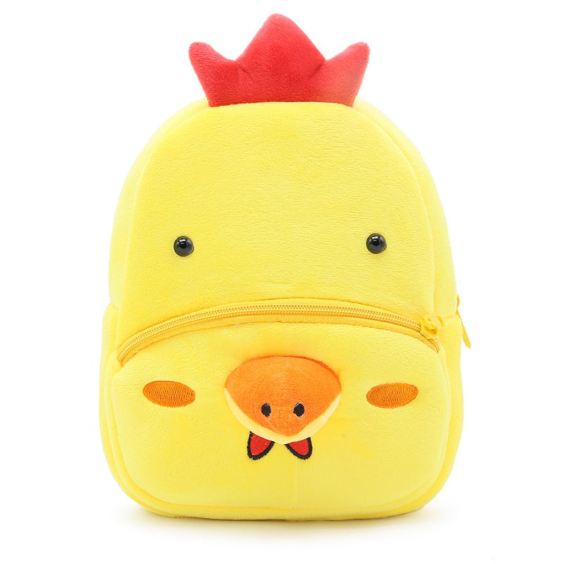 Cute Zoo Children'S Schoolbag Backpack Plush Backpack Animal Rooster Early Childhood Education Load Reduction Bag - Image 3