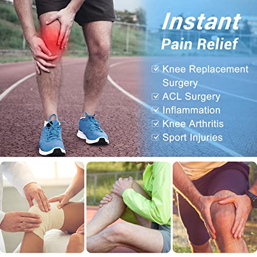 Relief Expert Knee Ice Pack Wrap Around Entire Knee, Large Ice Pack for Leg Soothing Discomfort, Reusable Ice Wraps with Cold Compress for Musclar Relaxation, Post-Workout Recovery,L - Image 3