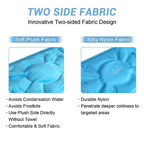 Relief Expert Knee Ice Pack Wrap Around Entire Knee, Large Ice Pack for Leg Soothing Discomfort, Reusable Ice Wraps with Cold Compress for Musclar Relaxation, Post-Workout Recovery,L - Image 4