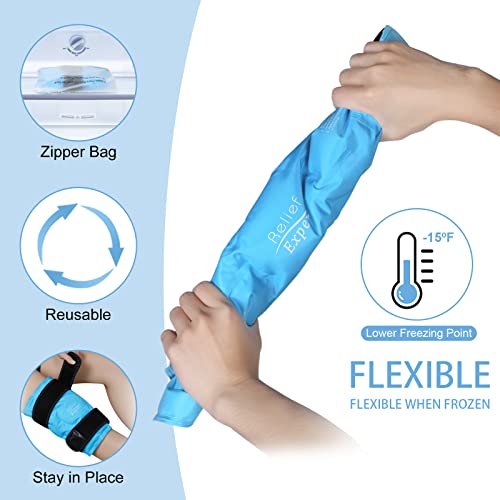Relief Expert Knee Ice Pack Wrap Around Entire Knee, Large Ice Pack for Leg Soothing Discomfort, Reusable Ice Wraps with Cold Compress for Musclar Relaxation, Post-Workout Recovery,L - Image 5