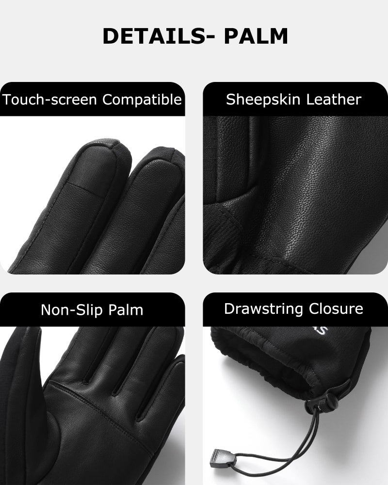 Venustas Heated Gloves for Men & Women, Rechargeable Electric Gloves for Arthritis, Winter Heated Motorcycle Ski Work Gloves - Image 3