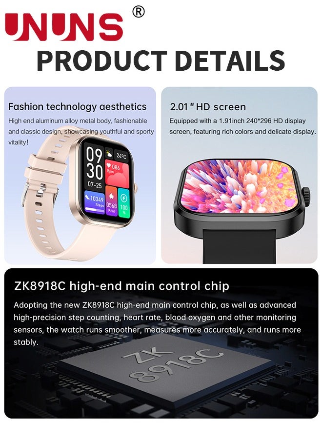 UNUNS New Upgraded Smart Watch,Smartwatches For Android iOS,2.01"Fitness Tracker Bluetooth Call-Answer/Make,Waterproof Sport Watch With Heart Rate/Sleep Monitor,59+Sport Modes,Smartwatches For Men Women  - Image 4