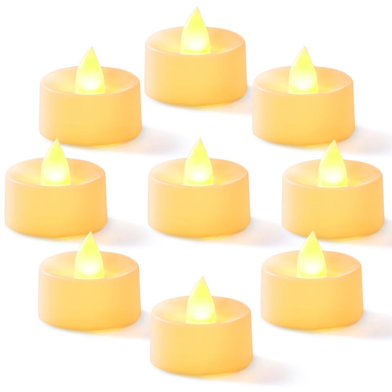 Homemory 24-Pack Flameless LED Tea Lights Candles Battery Operated, 200+Hour Fake Electric Candles TeaLights for Votive, Halloween, Ofrenda, Diya, Wedding Centerpiece Table Decor, Funeral, Christmas - Image 1