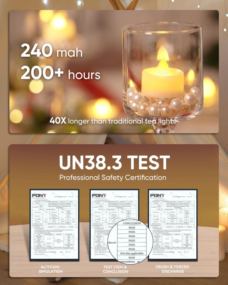 Homemory 24-Pack Flameless LED Tea Lights Candles Battery Operated, 200+Hour Fake Electric Candles TeaLights for Votive, Halloween, Ofrenda, Diya, Wedding Centerpiece Table Decor, Funeral, Christmas - Image 3