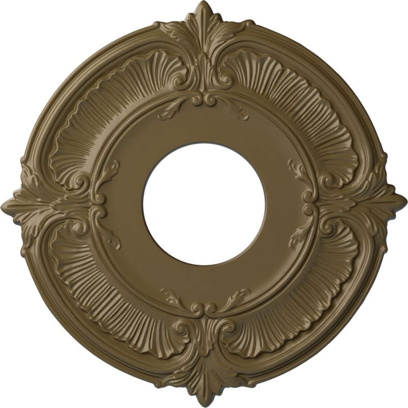 Ekena Millwork CM12ATMMF Attica Ceiling Medallion (Fits Canopies up to 3 1/2"), Hand-Painted Mississippi Mud - Image 1