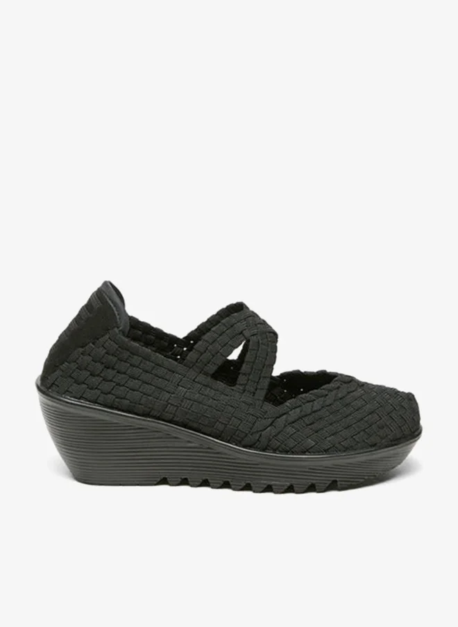 Women's Textured Comfort Slip-On Shoes with Wedge Heels Ramadan Collection
