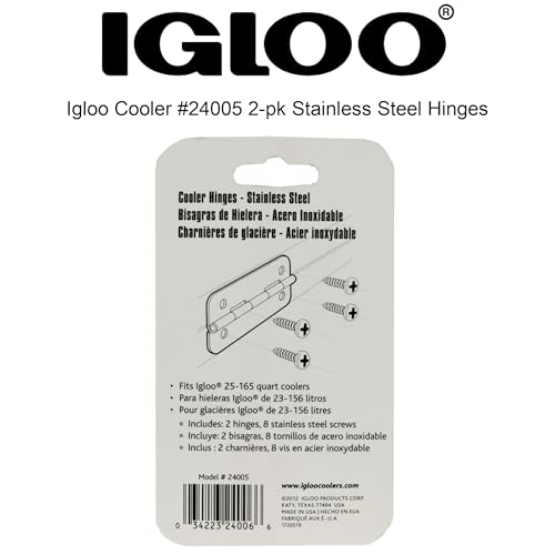 Igloo 24005 Cooler Stainless-Steel Hinges (1-Pair) - Image 5