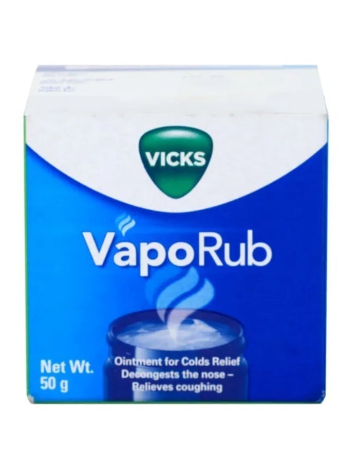 Vicks VapoRub Cough & Cold Relief Ointment with Menthol, Camphor & Eucalyptus – 50g ( 3 packs) - Image 3