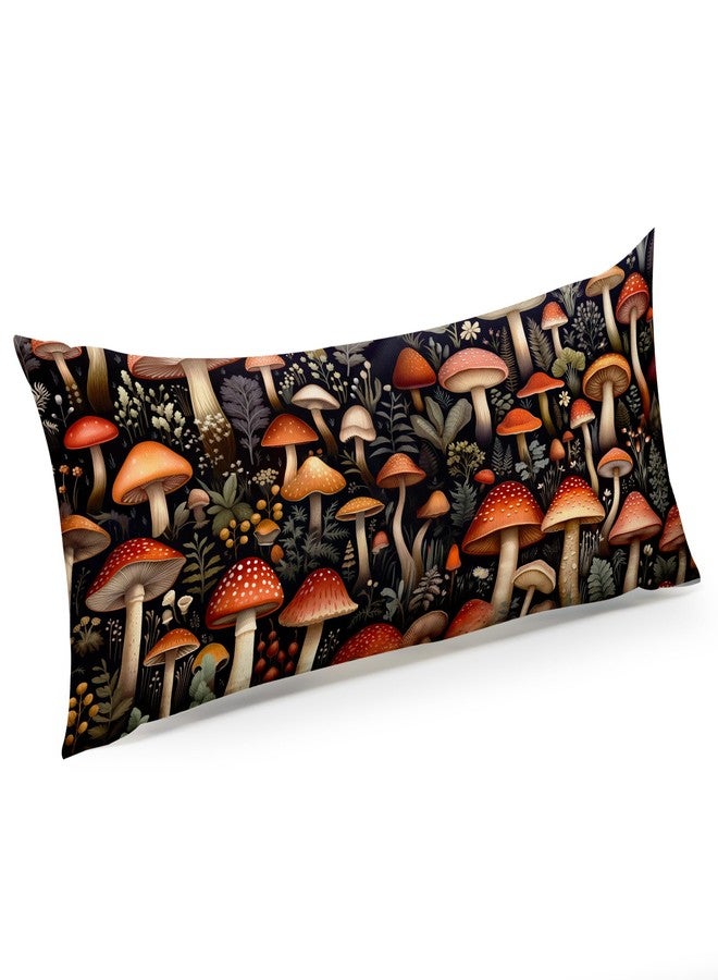GABraden Microfiber Body Pillow Cover with Hidden Zipper,Comfortable Fabric,Floral Print Pattern Body Pillow Case,Lightweight and Breathable,The Size is 20 "X 54"(Mushroom-20) - Image 1