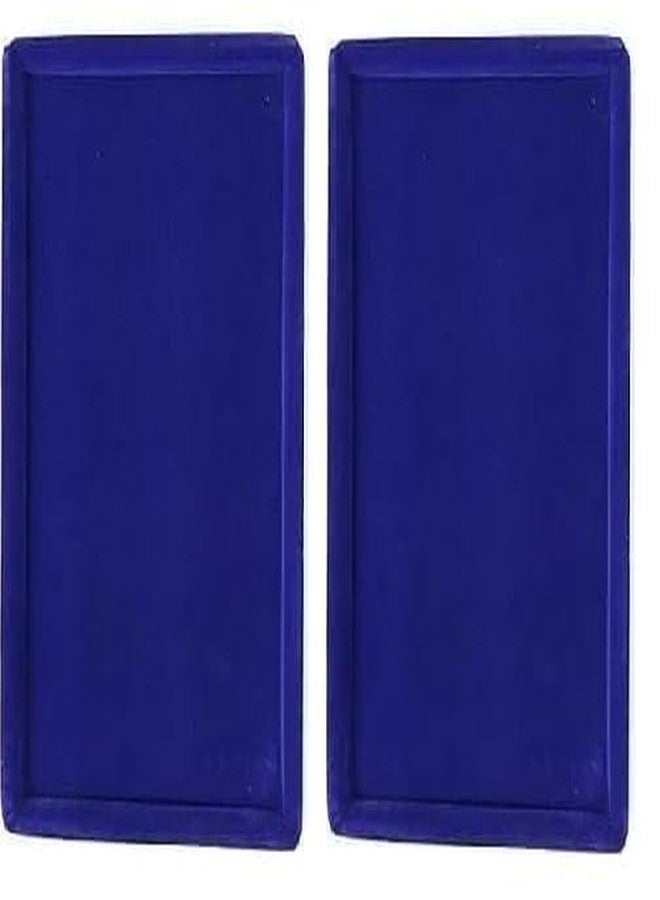 SENTONI Velvet Jewellery Finding Beading Tray Finding Display Organiser Perfect for Showcasing Rings Earrings Necklaces and Bracelets Jewellery Cosmetic Organizer Tray 12x9 (Blue, Pack of 3) - Image 4