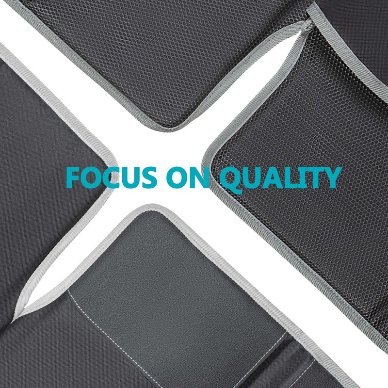 PIDO Car Seat Protector for Child Carseat with Thick Padding and Waterproof Fabric, 2 Pack Seat Cover Mat for Car Leather Upholstery (Black/Gray) - Image 5