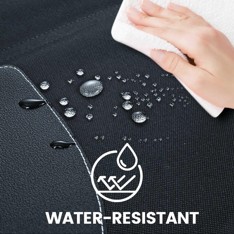 PIDO Car Seat Protector for Child Carseat with Thick Padding and Waterproof Fabric, 2 Pack Seat Cover Mat for Car Leather Upholstery (Black/Gray) - Image 3