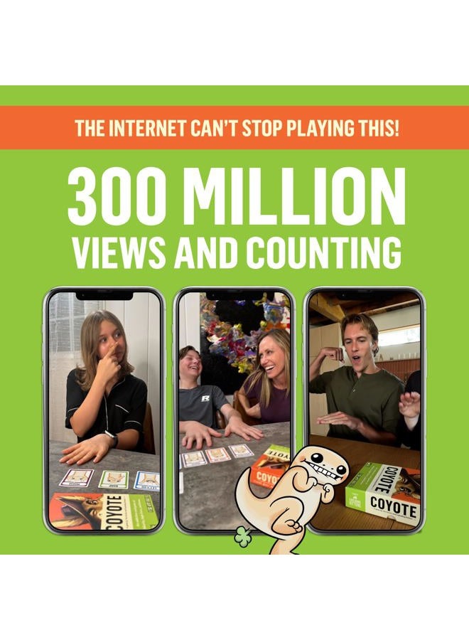 Exploding Kittens Coyote Created by Tim Ferriss, Special Edition Large Box: Includes 6 Unique Action Cards: a Challenge Party for 3-8 Players, Ages 10 and Up, Great for Family Night - Image 3
