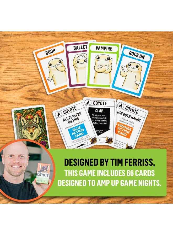 Exploding Kittens Coyote Created by Tim Ferriss, Special Edition Large Box: Includes 6 Unique Action Cards: a Challenge Party for 3-8 Players, Ages 10 and Up, Great for Family Night - Image 2