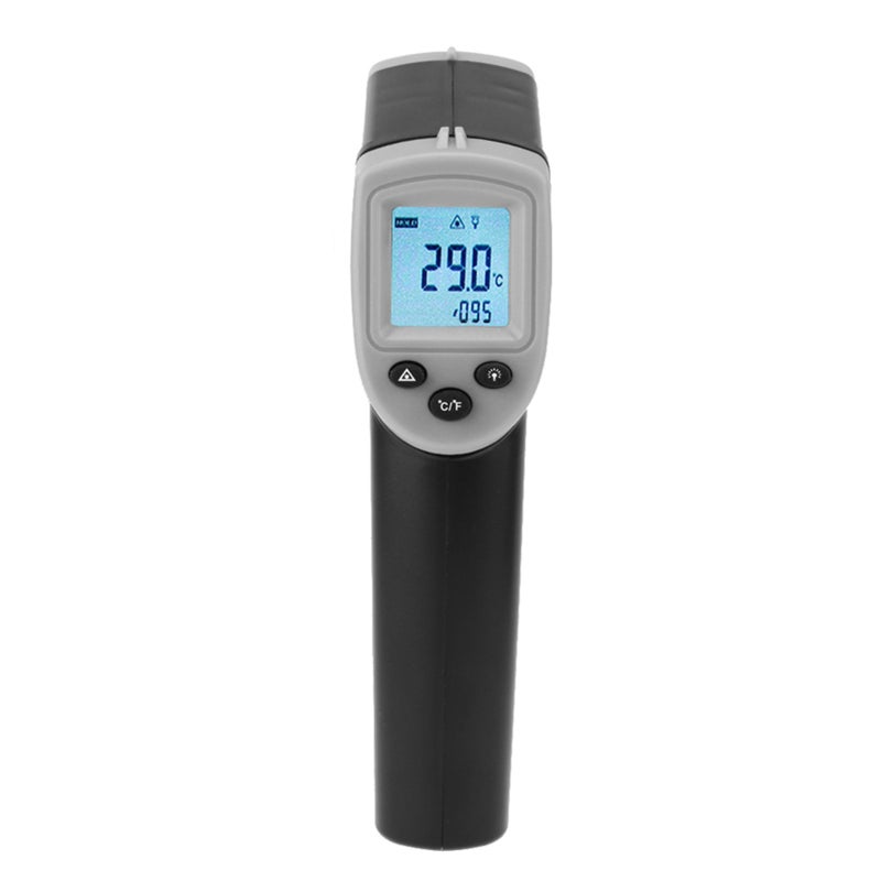 Digital Infrared Thermometer: Grey Non-Contact Temperature Tool - High Precision Targeting Backlight Lcd Screen for Auto Maintenance Home Repairs Cooking Tasks - Image 4
