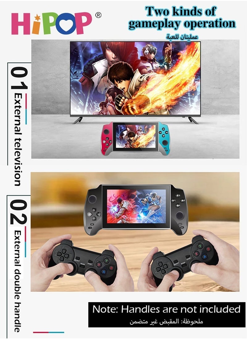 HIPOP - Handheld Game Consoles for Kids,Featuring 5.5 Inch HD Screen and Retro Arcade Games,Equipped with High Capacity 3000mAh Battery,Including Free Headphones,3000 in 1 Video Gaming Experience - Image 1