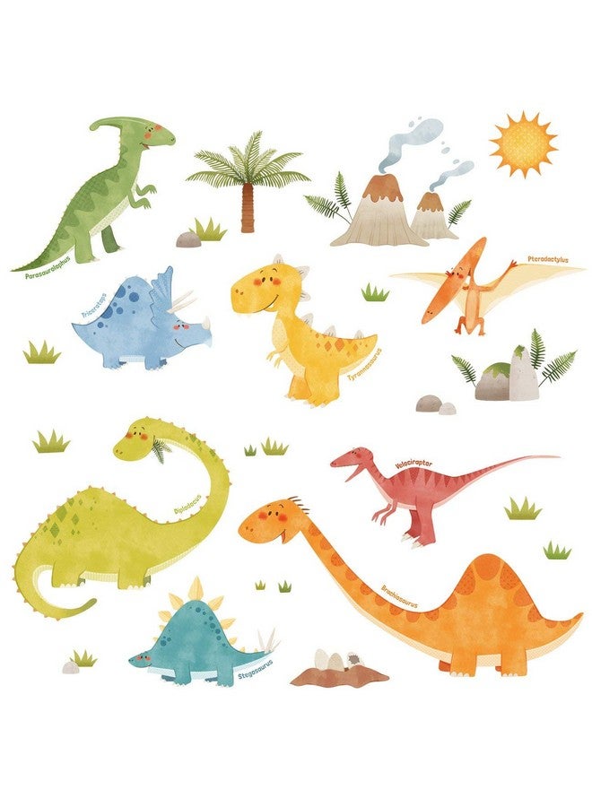 DECOWALL WL2-1505N Dinosaurs Kids Wall Stickers Wall Decals Peel and Stick Removable Wall Stickers for Kids Nursery Bedroom Living Room décor - Image 1