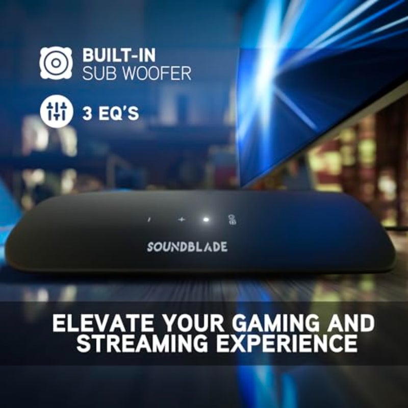 Soundblade قوي 120 وات 2.1 قناة USB-C بلوتوث 5.3 شريط صوت للكمبيوتر الشخصي Mac تدفق محتوى الموسيقى والألعاب - Image 4