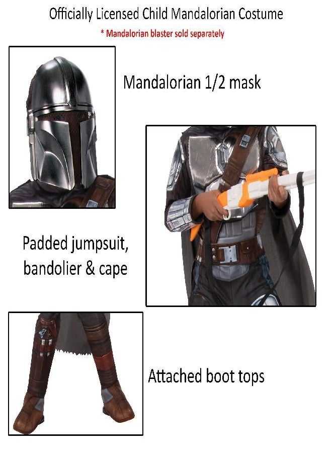 RUBIE'S Rubie's Star Wars The Mandalorian Beskar Armor Children's Costume, Small  - Image 2