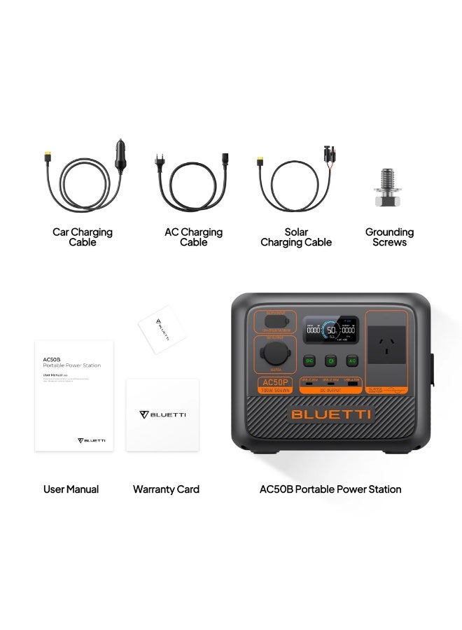 BLUETTI AC50P Portable Power Station 700W, 504Wh LiFePO4 Battery, Fast Charging Solar Generator, UPS Power Bank for Outdoor Camping, Travel & Home Emergency Backup - Image 2