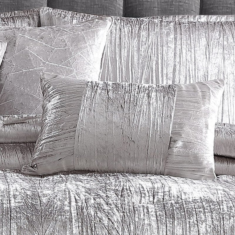 Riverbrook Home Turin Comforter Set, King, Silver, 7 Piece Set - Image 5