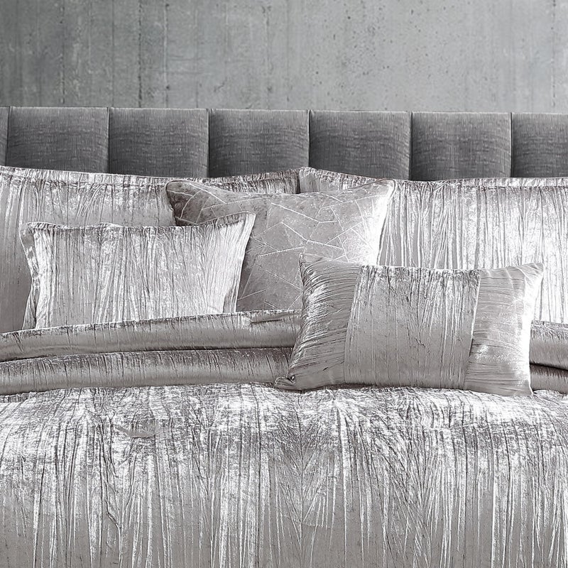 Riverbrook Home Turin Comforter Set, King, Silver, 7 Piece Set - Image 3