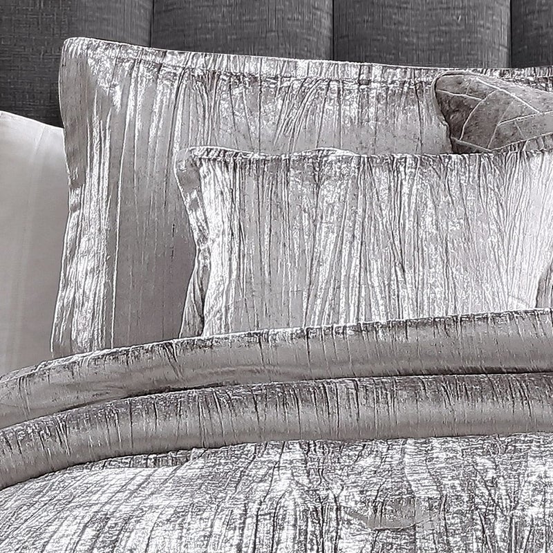 Riverbrook Home Turin Comforter Set, King, Silver, 7 Piece Set - Image 4