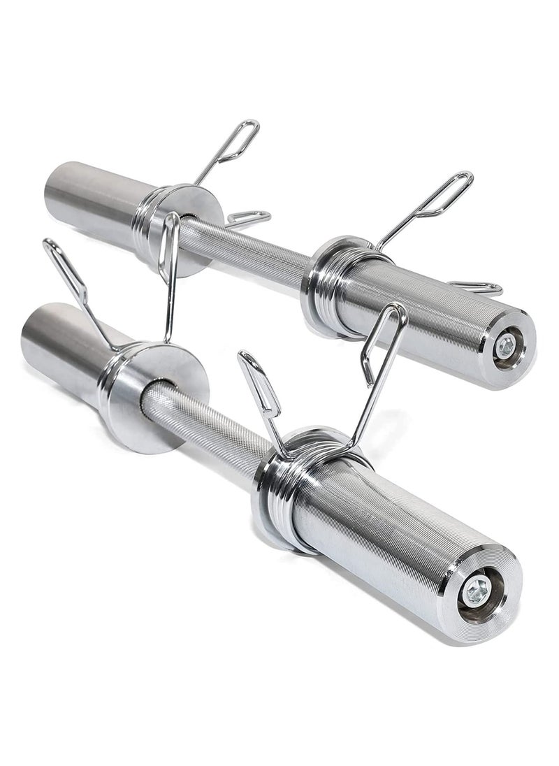ULTIMAX - Set Of Olympic Dumbbell Bar 2 Inch Olympic Dumbbell Handle - Solid Dumbbell Weight Lifting Bars with Rotating Sleeves and Spring Collars -2 Pcs - Image 1