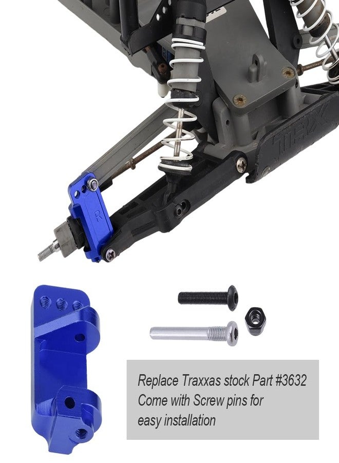 Hobbypark Aluminum Alloy Caster Blocks for RC 1/10 Traxxas 2WD Slash, Stampede, Rustler, Nitro Slash, Replacement of Part 3632 (Navy Blue) - Image 4