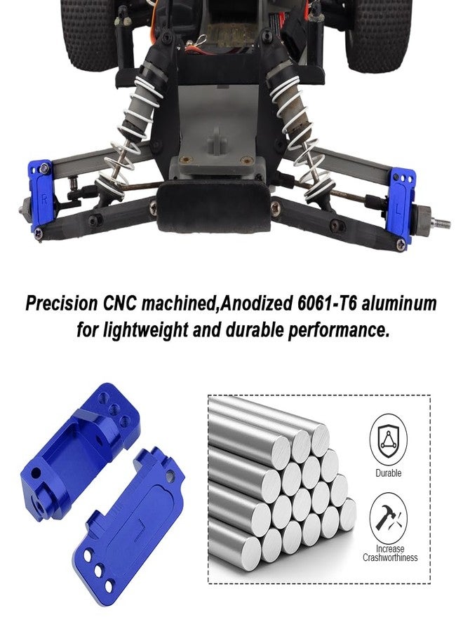 Hobbypark Aluminum Alloy Caster Blocks for RC 1/10 Traxxas 2WD Slash, Stampede, Rustler, Nitro Slash, Replacement of Part 3632 (Navy Blue) - Image 3
