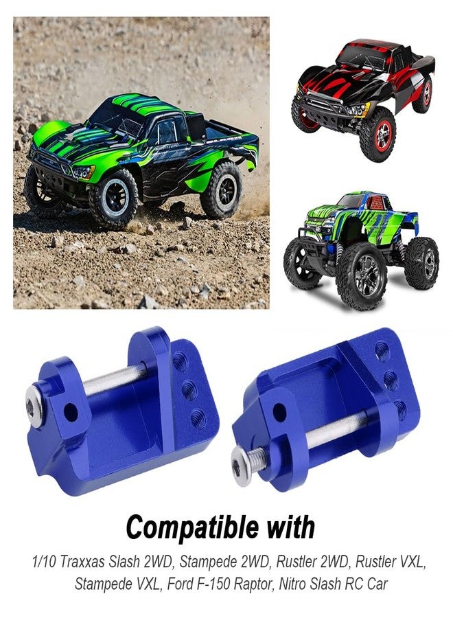 Hobbypark Aluminum Alloy Caster Blocks for RC 1/10 Traxxas 2WD Slash, Stampede, Rustler, Nitro Slash, Replacement of Part 3632 (Navy Blue) - Image 2