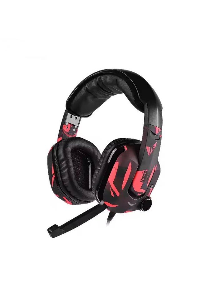 Somic G909 7.1 Virtual Surround Sound USB Gaming Headset Over Ear Bass Headphone for PS4,PC with Mic,Volume Control,LED(RED)  - Image 1