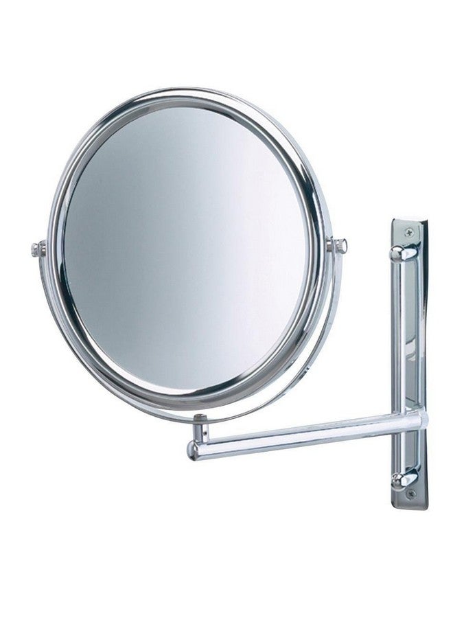Jerdon Twosided Wallmounted Makeup Mirrormakeup Mirror With 3X Magnification & Wallmount Arm9 Inch Diameter Mirror With Chrome Finish Wall Mountmodel Jp3030Cf