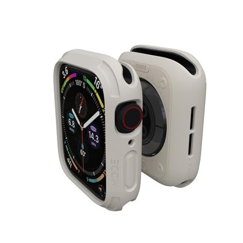 elkson Compatible with Apple Watch SE 3/2/1 44mm Bumper Case, Quattro Series Rugged Case for iWatch Series 6 5 4, Military Grade Durable Protective Cover, Flexible Shockproof, Starlight - Image 1