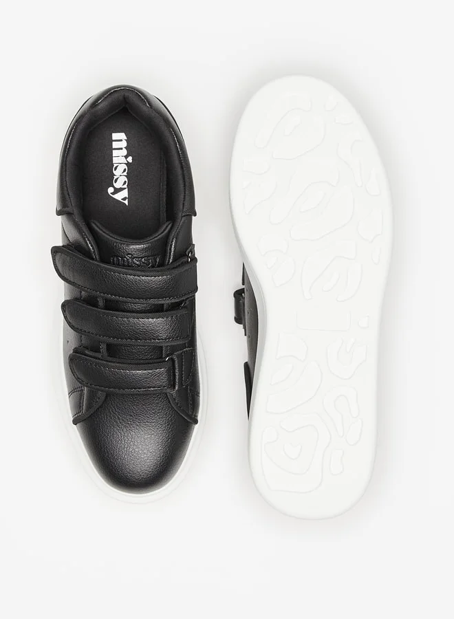MISSY Missy Logo Detail Sneakers with Hook and Loop Closure