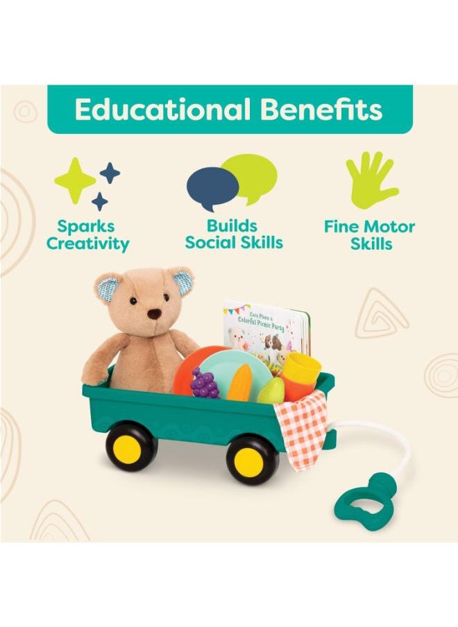 B. Toys Picnic Pretend Play With Plush Bear Set  - Image 3