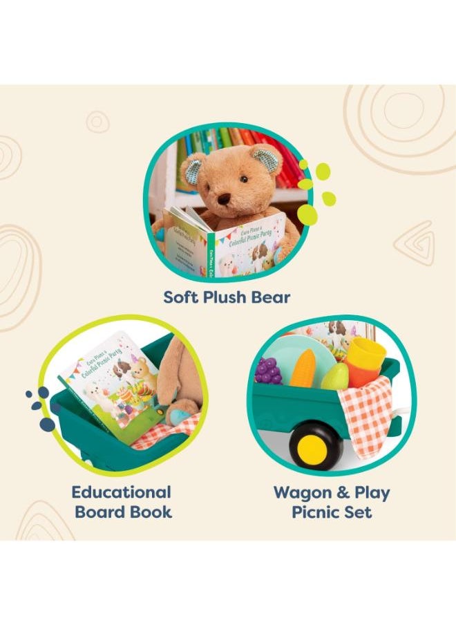 B. Toys Picnic Pretend Play With Plush Bear Set  - Image 4