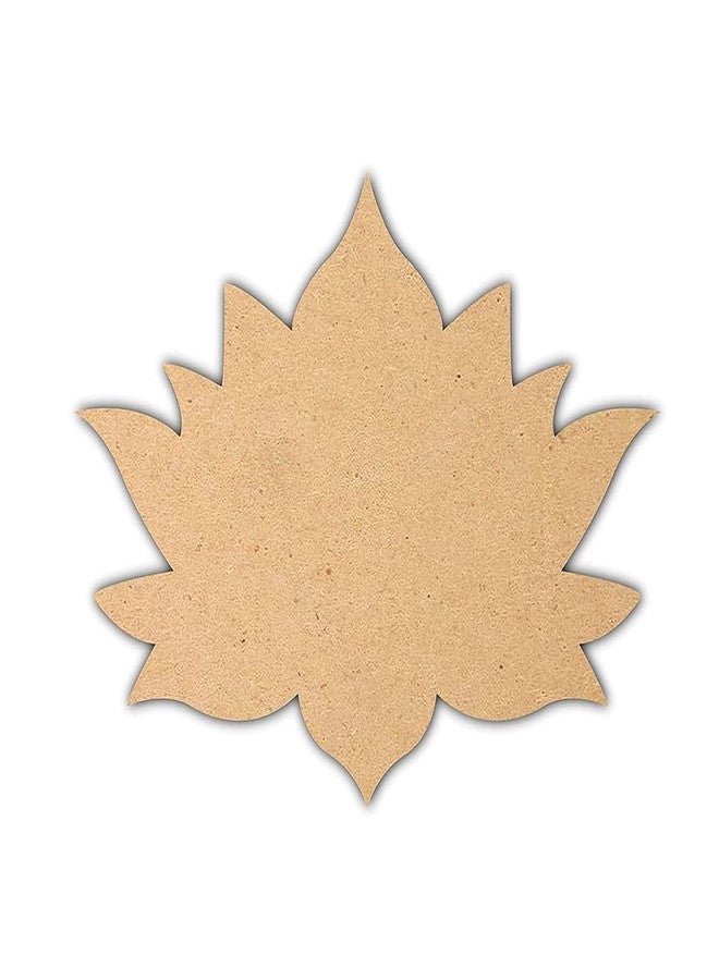 Curious Button Lotus Wooden Cutouts for Scrapbooking Arts Crafts DIY Decoration, Wood Lotus Cutouts for Art and Craft, Festival Decoration, DIY Project, and Making Rangoli. (20) - Image 1