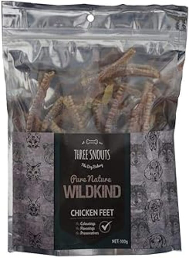 Three Snouts-Pure Nature WILDKIND Chicken Feet 100g