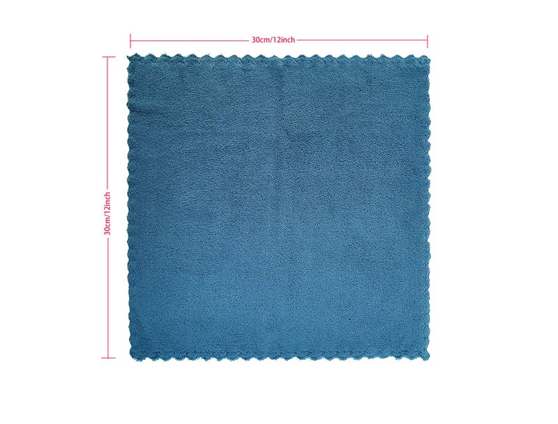 Kyapoo Baby Washcloths 12 Pack 12x12 Inches Microfiber Coral Fleece Extra Absorbent and Soft for Newborns, Infants and Toddlers-Navy Blue - Image 2